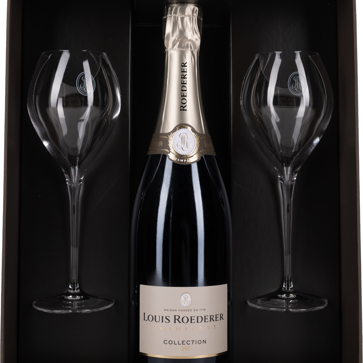 Louis Roederer Brut Collection met 2 glazen 75cl – Crombé Wines