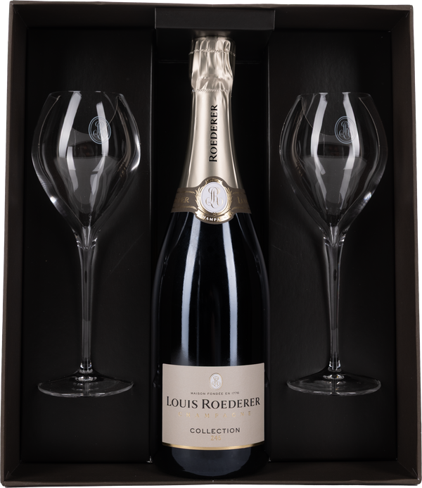 Louis Roederer Brut Collection with 2 glasses 75cl