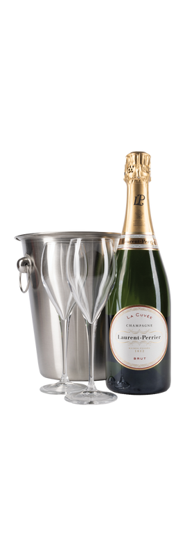 Bouteille cadeau Laurent-Perrier + 2 verres 75cl