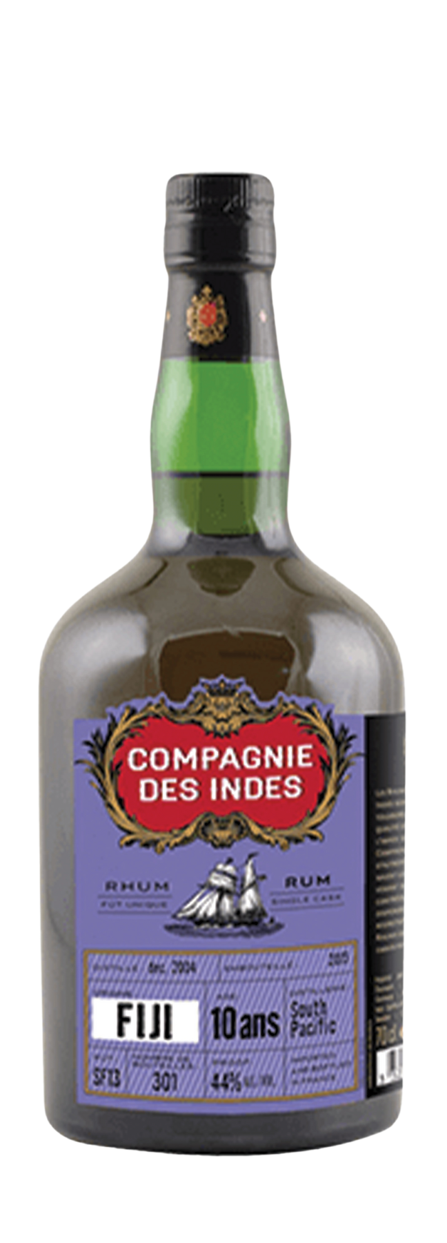 13 Years Old Fiji Compagnie Des Indes 44% 2004 70cl