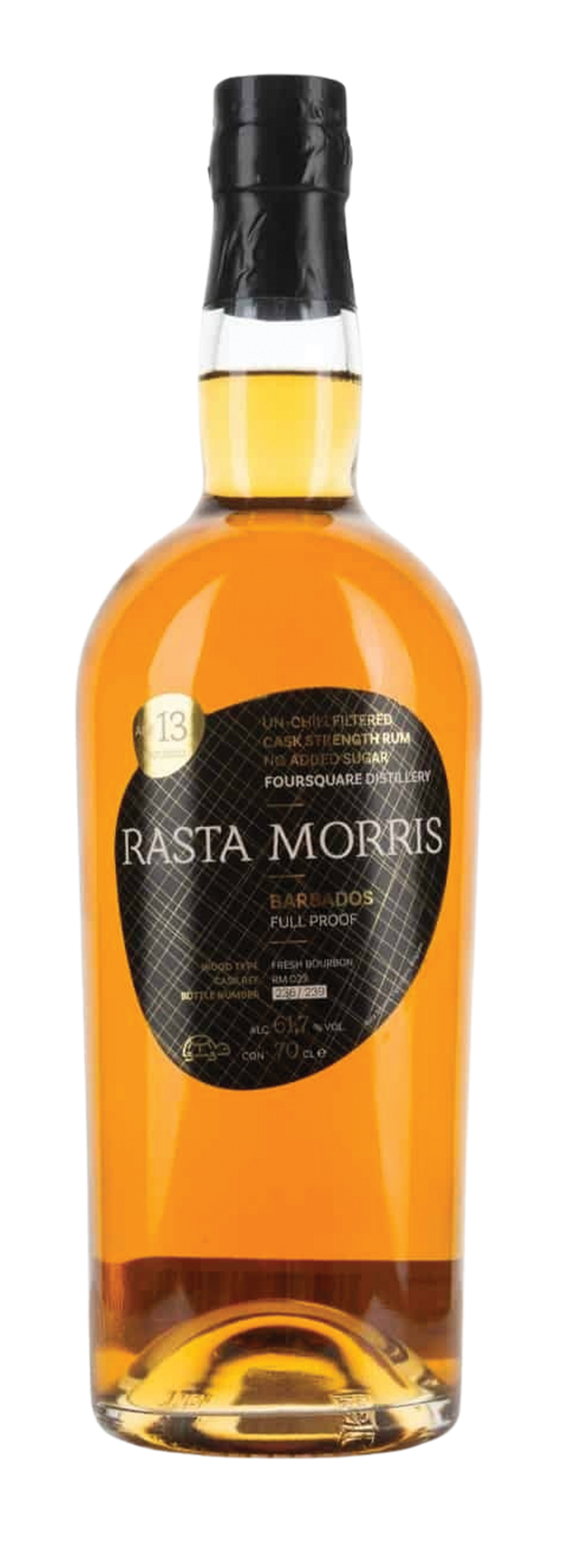 13 Years Old Rasta Morris 61,7% 2007 70cl