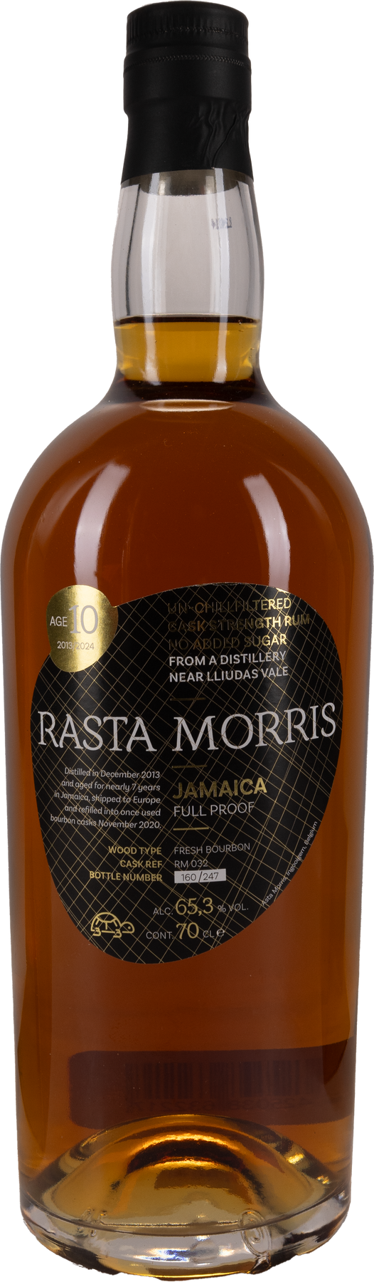 10 Years Old Rasta Morris 65,3% 2013 70cl