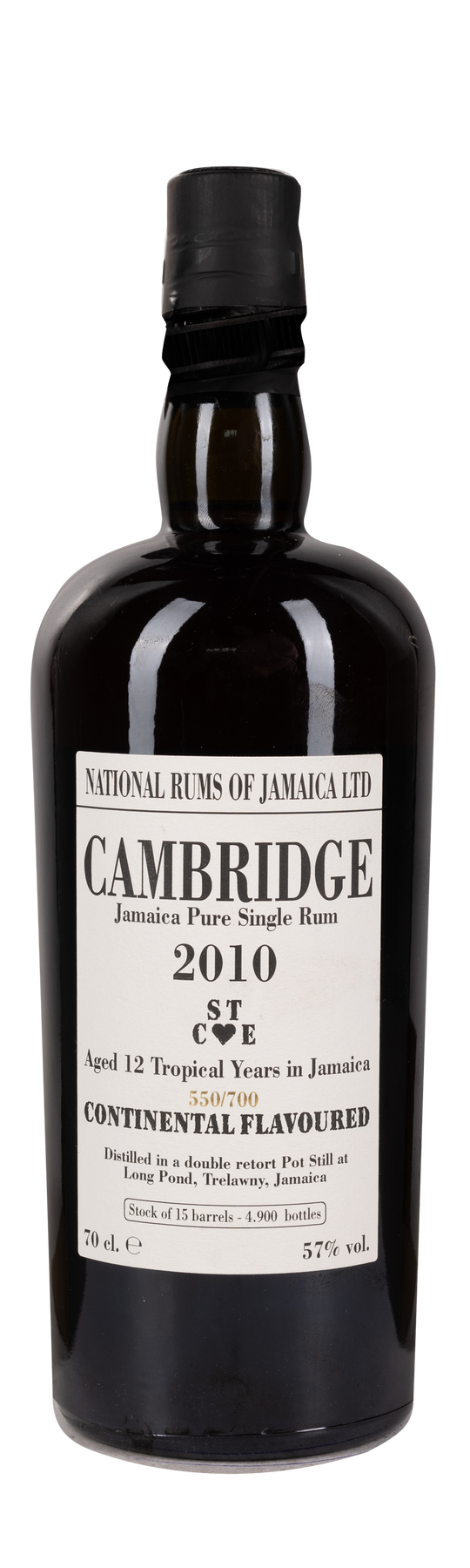 12 Years Old Cambridge STCE National Rums Of Jamaica 57% 2010 70cl