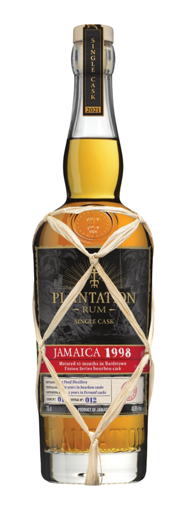 22 Years Old Plantation Single Cask for Crombé Bardstown Bourbon 1998 70cl