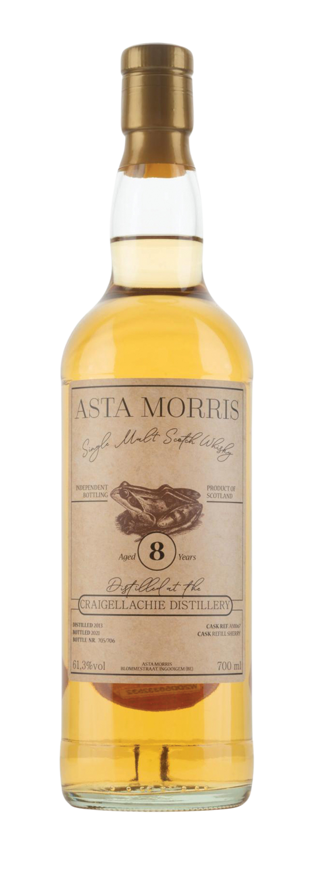 Craigellachie 8 Years Old Single Cask Asta Morris 61,3% 2013 70cl
