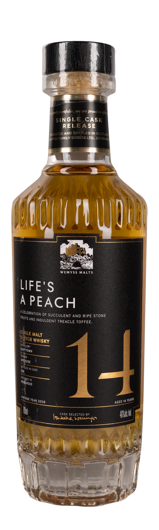 14 Years Old Life's A Peach Single Cask Wemyss Malts 46% 2008 70cl