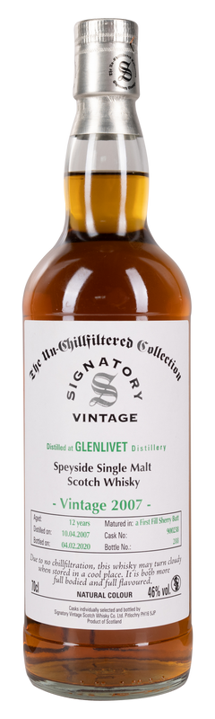 12 Years Old Single Cask Signatory 46% 2007 70cl