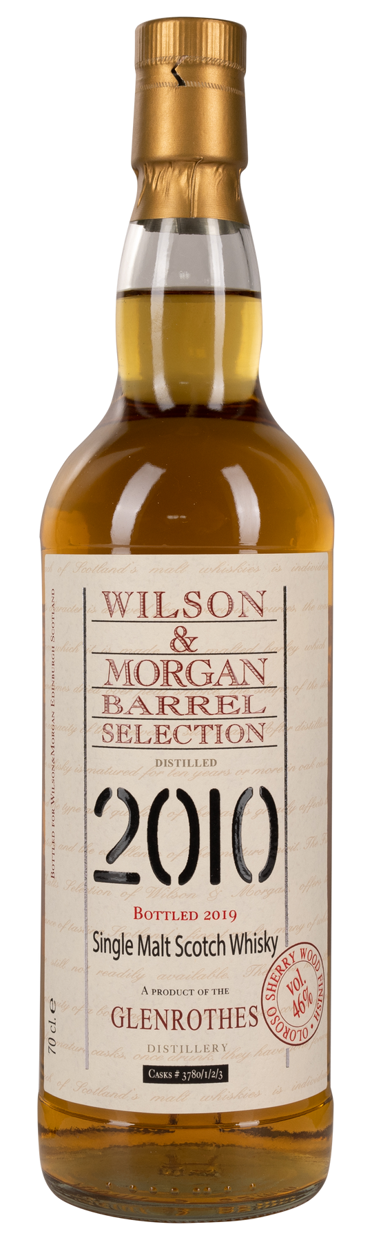 9 Years Old Oloroso Sherry Wood Finish Wilson & Morgan 46% 2010 70cl