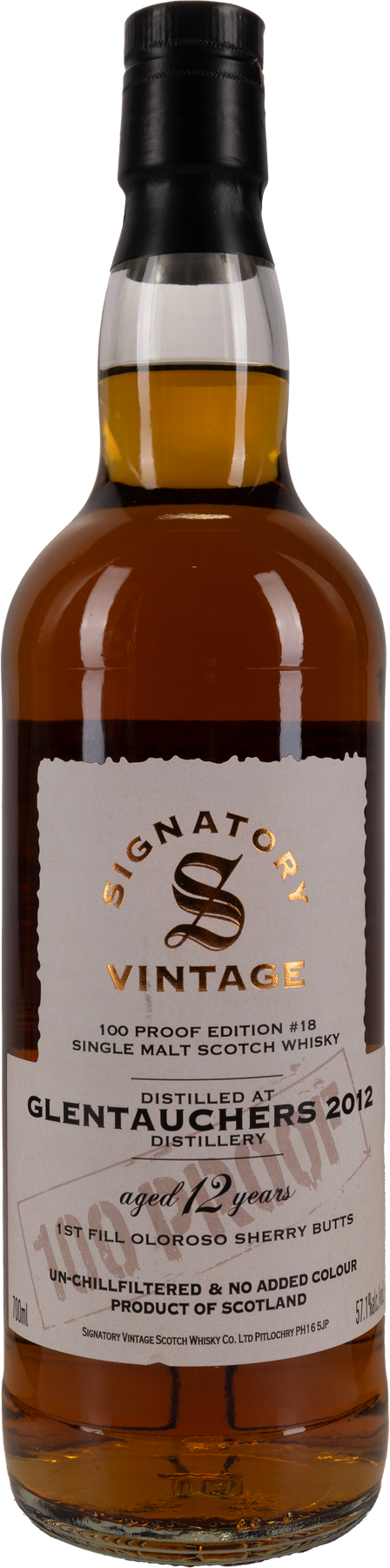 12 Years Old Signatory 100 Proof 57,1% 2012 70cl