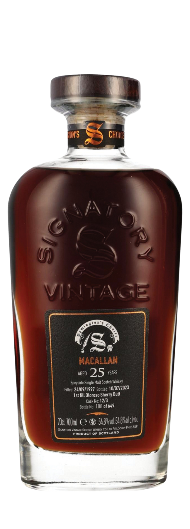 25 Years Old Signatory Single Cask 54,8% 1997 70cl