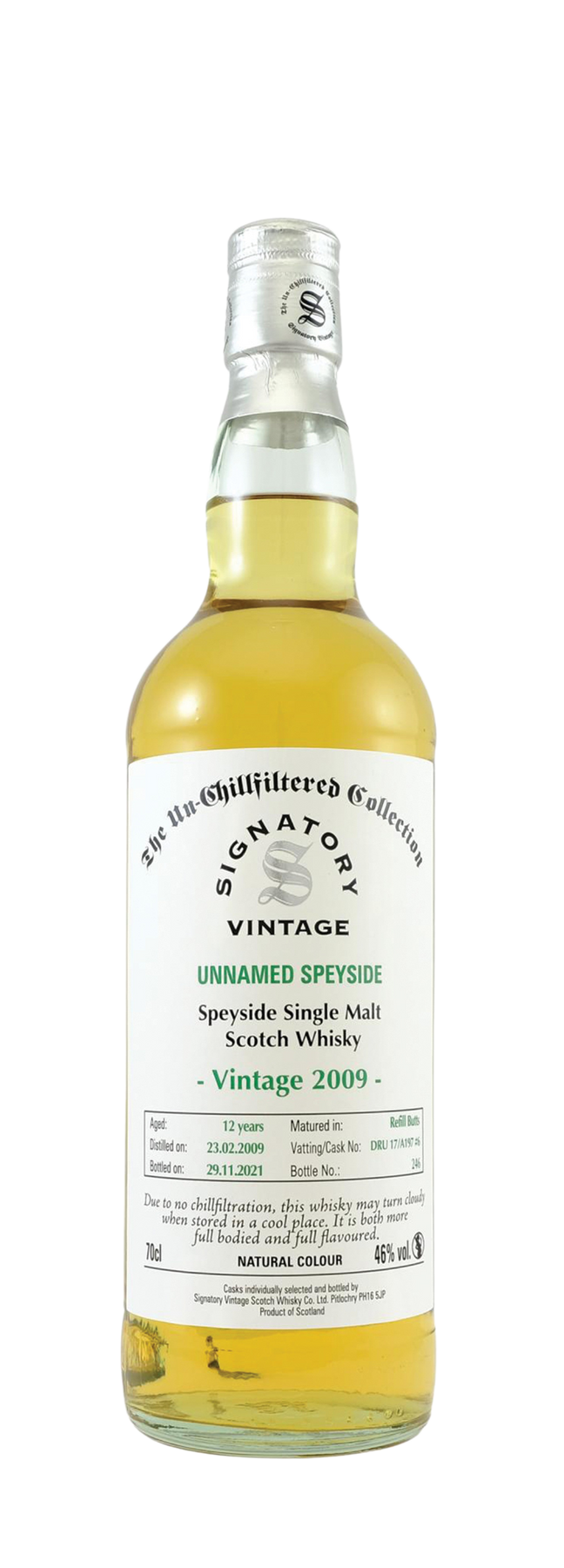 12 Years Old Unnamed Speyside Single Cask 46% 2009 70cl