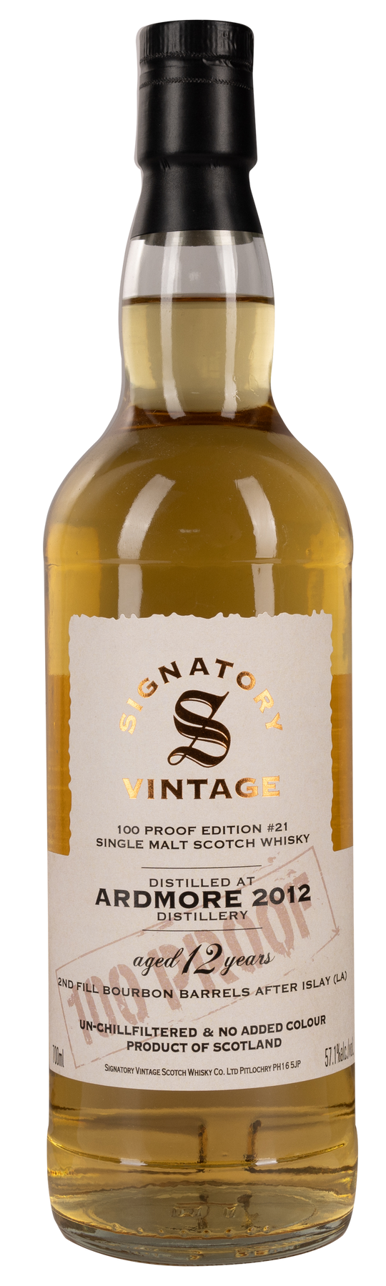 12 Years Old Signatory 100 Proof 57,1% 2012 70cl