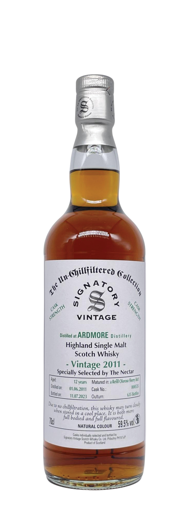 12 Years Old Signatory Single Cask for The Nectar 59,5% 2011 70cl