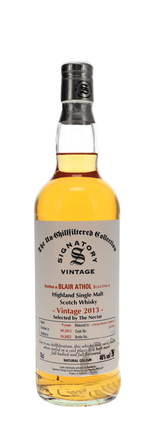 9 Years Old Single Cask Signatory for The Nectar 46% 2013 70cl