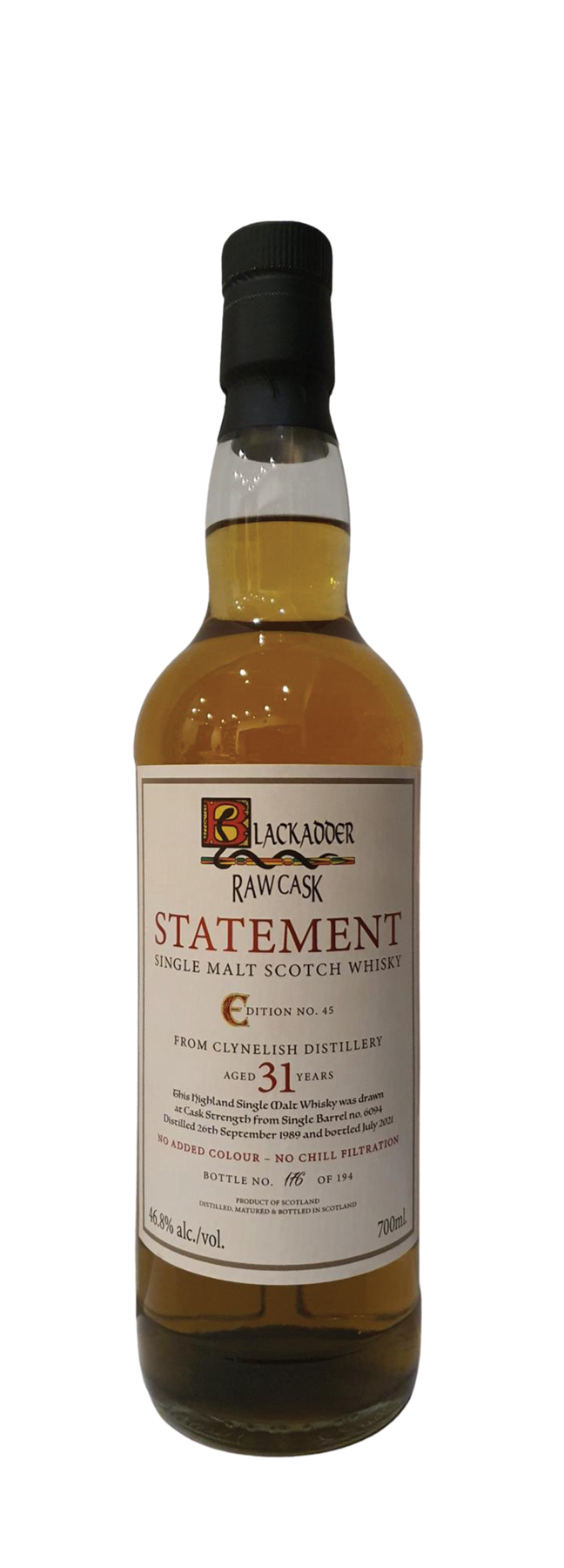 31 Years Old Single Cask Blackadder 46,8% 1989 70cl
