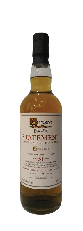 31 Years Old Single Cask Blackadder 46,8% 1989 70cl