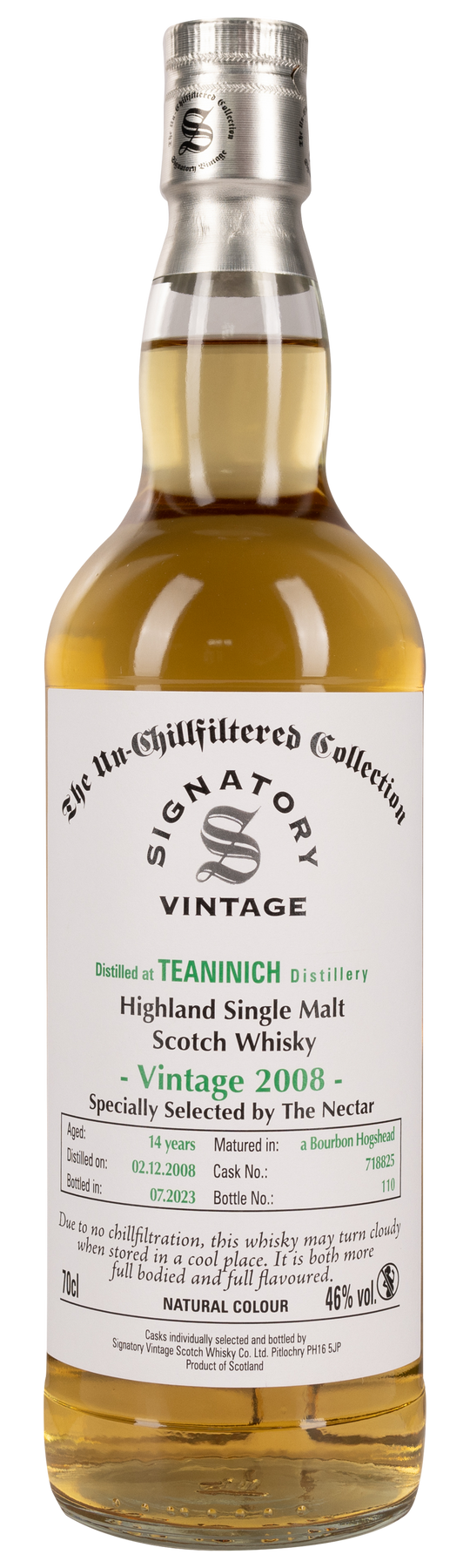 14 Years Old Signatory for The Nectar 46% 2008 70cl