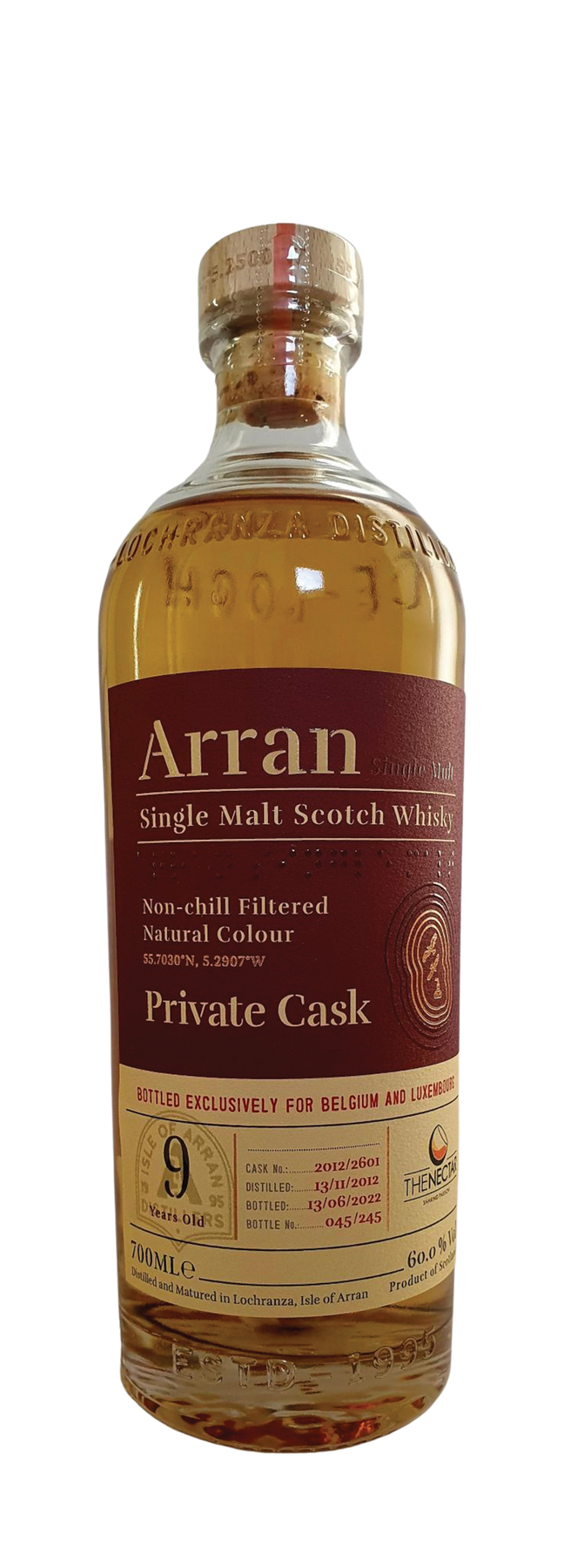 9 Years Old Single Cask For The Nectar 60% 2012 70cl