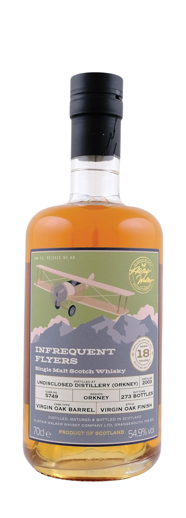 18 Years Old Orkney Single Cask Infrequent Flyers  70cl