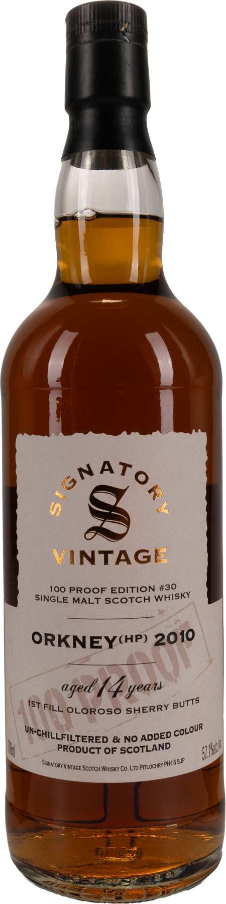 Secret Orkney 14 ans Signatory 100 Proof 57,1% 2010 70cl