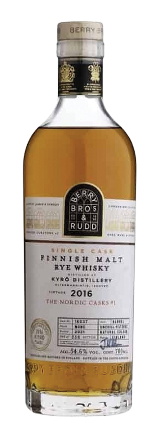 Rye Whiskey Berry Bros 54.6% 2016 70cl