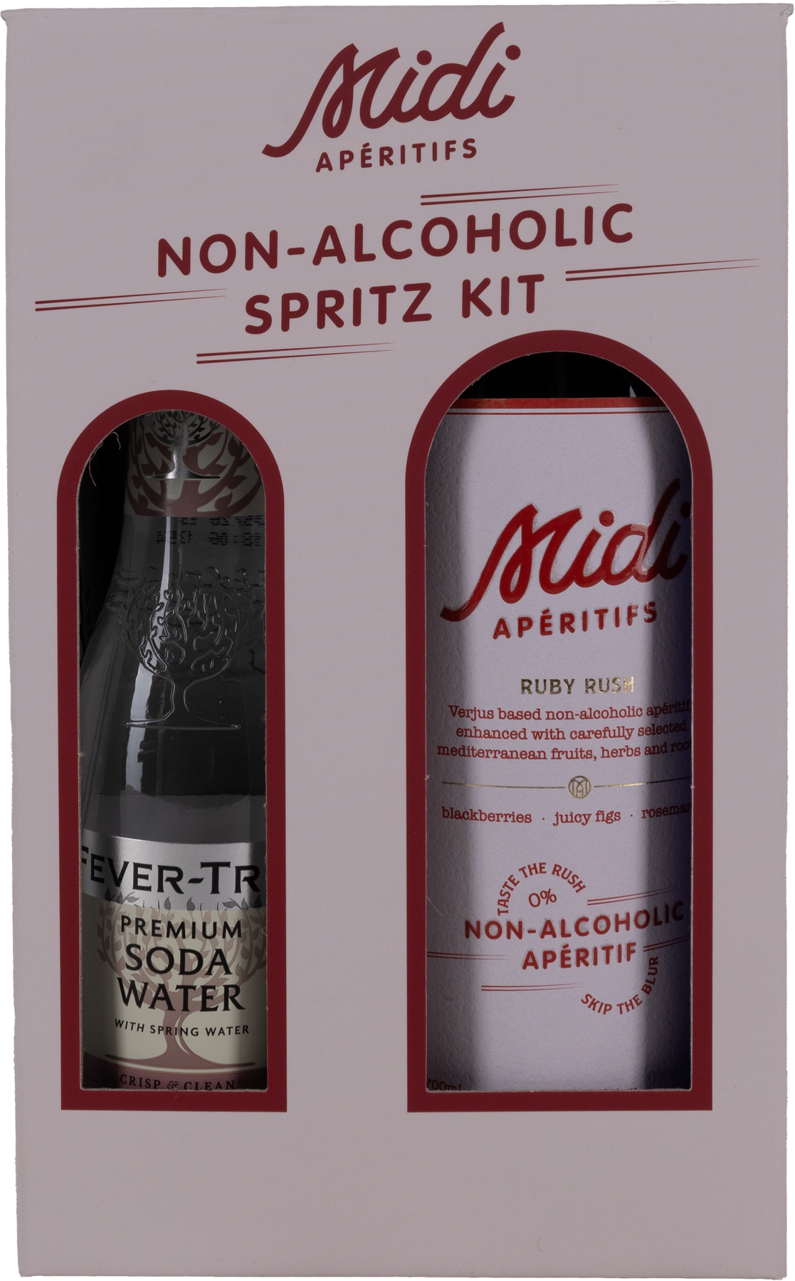 Gift Ruby Rush + 2 Tonics + 4 Glass Straws + 4 Coasters 70cl