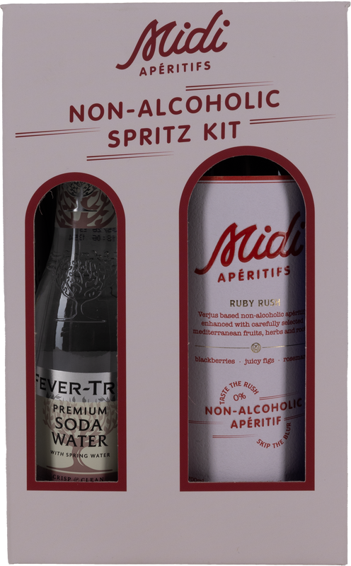 Gift Ruby Rush + 2 Tonics + 4 Glass Straws + 4 Coasters 70cl