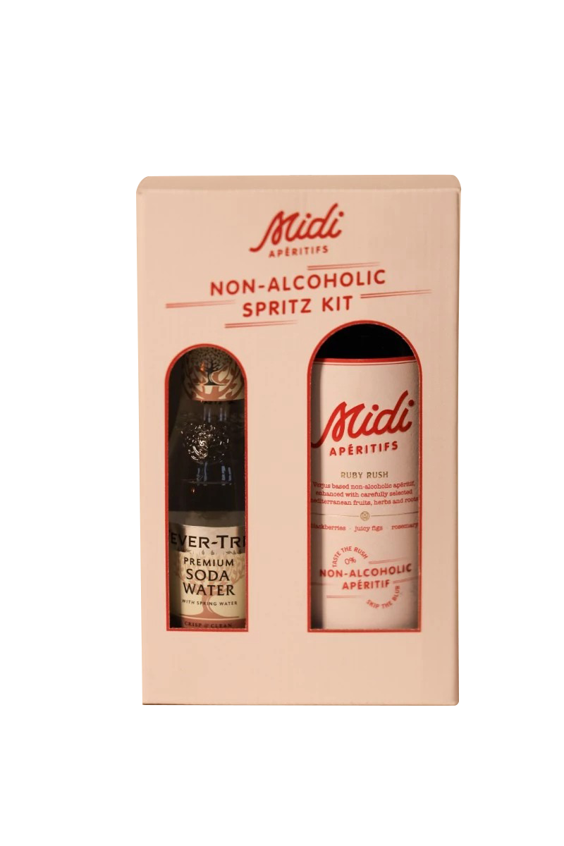 Gift Ruby Rush + 2 Tonics + 4 Glass Straws + 4 Coasters 70cl